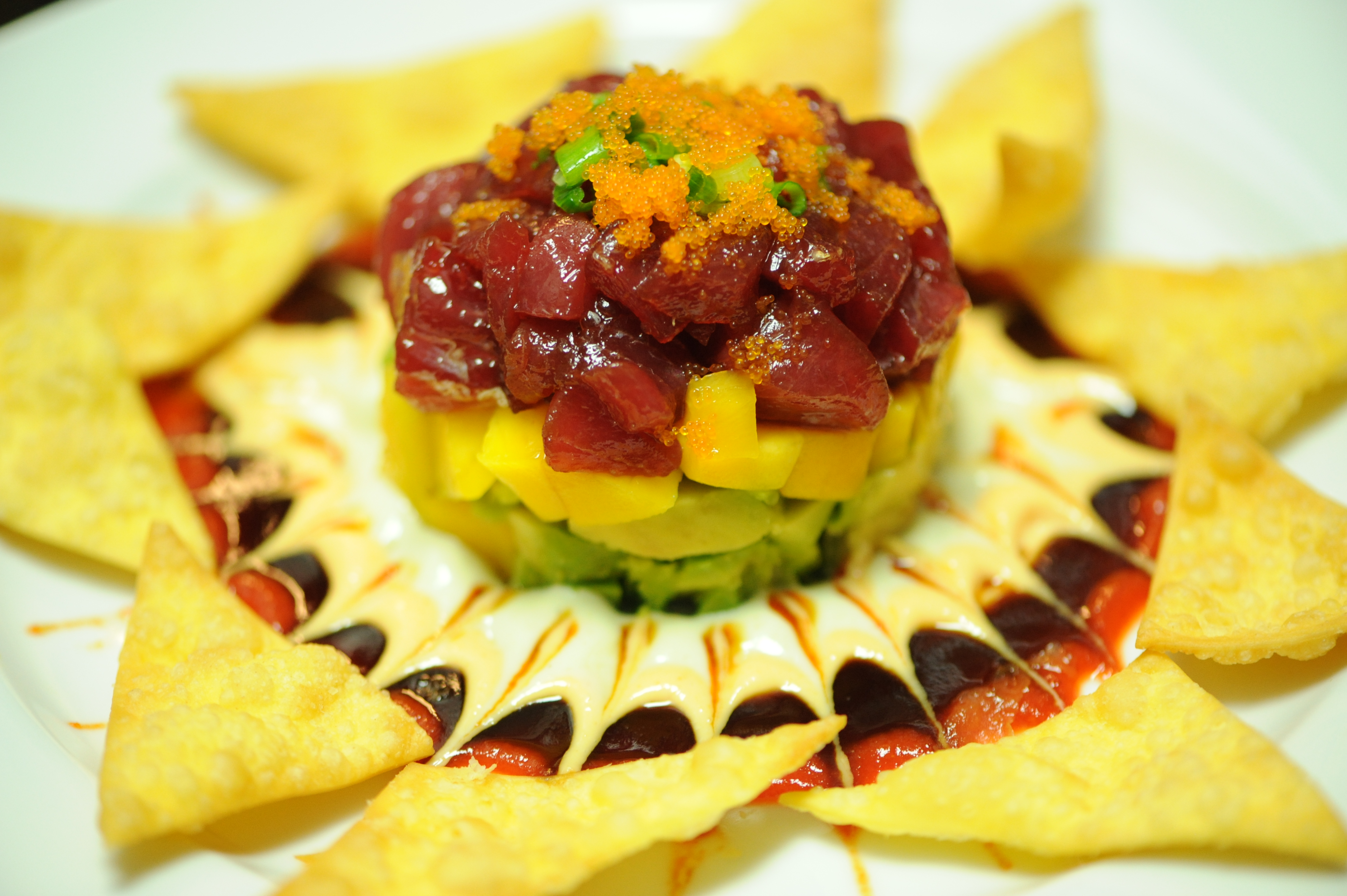 Fresh tuna poke prepared at Nam Sushi 54